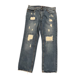 5/$25 American Rag CIE Distressed Jeans Patches Size 36x30 Straight Cut 0005